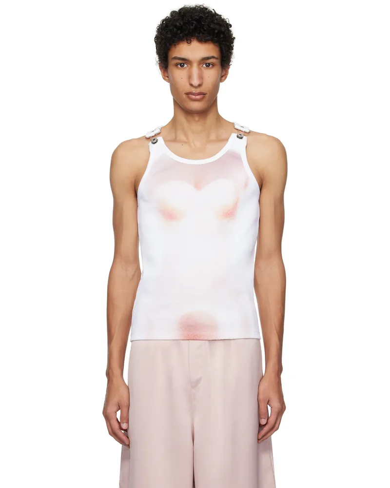 Jean Paul Gaultier White 'Le Classique' Tank Top 0120-white