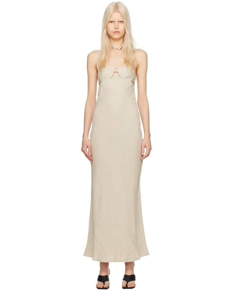 St. Agni Beige Resort Maxi Dress Natural