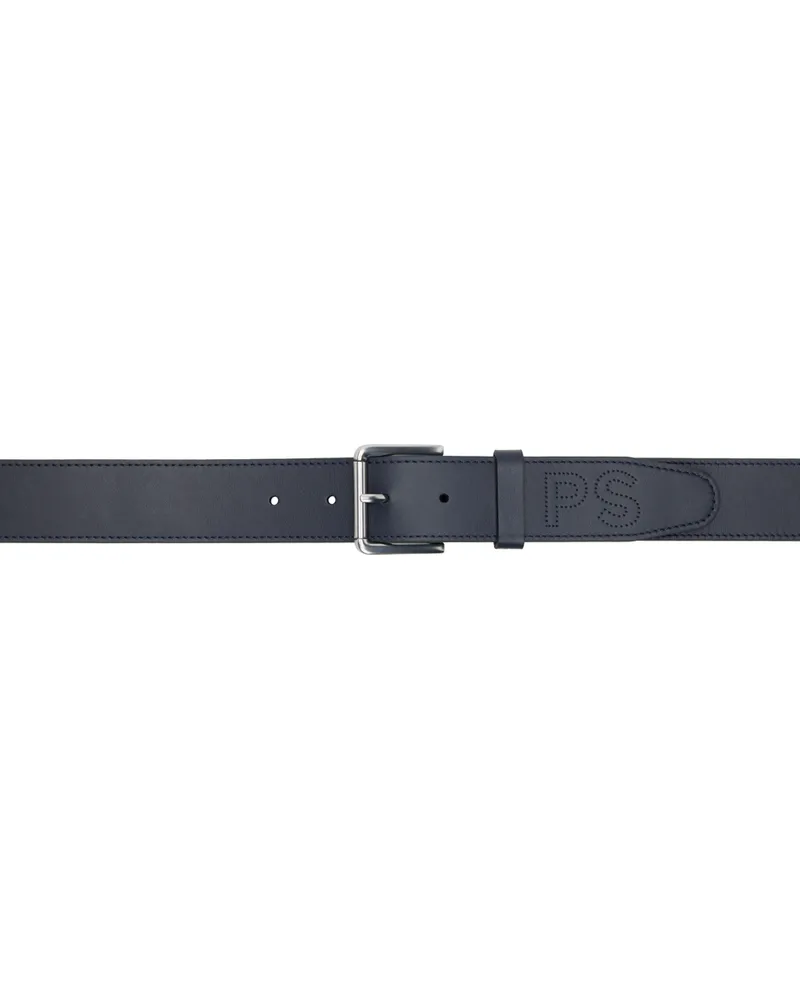 Paul Smith Navy Perforated Belt Blue