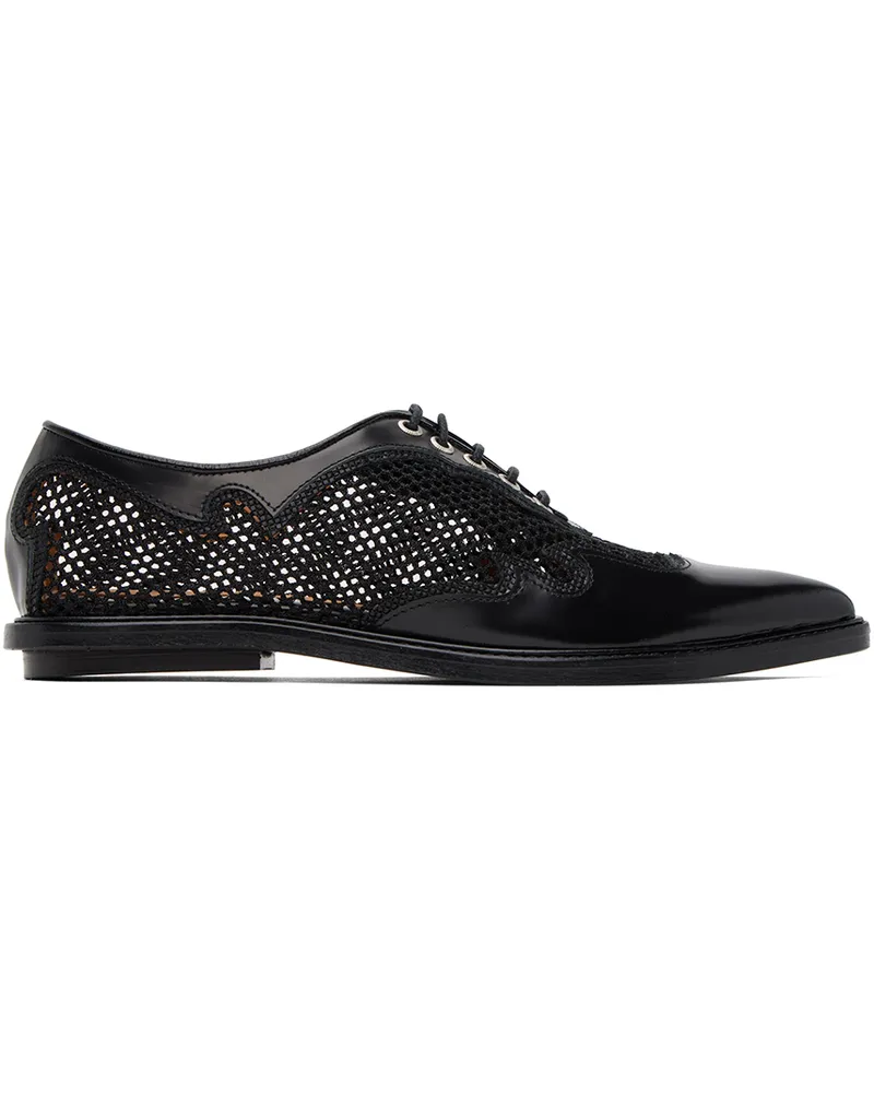 Toga Black Lace-Up Oxfords Aj1272
