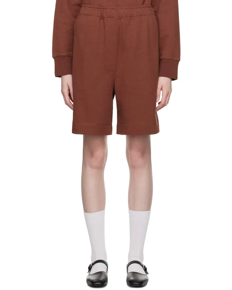 Margaret Howell Brown Drawstring Shorts Burnt