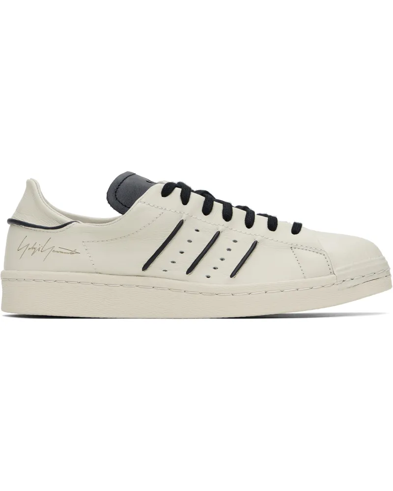 Y-3 Off-White & Black Superstar Sneakers Talc