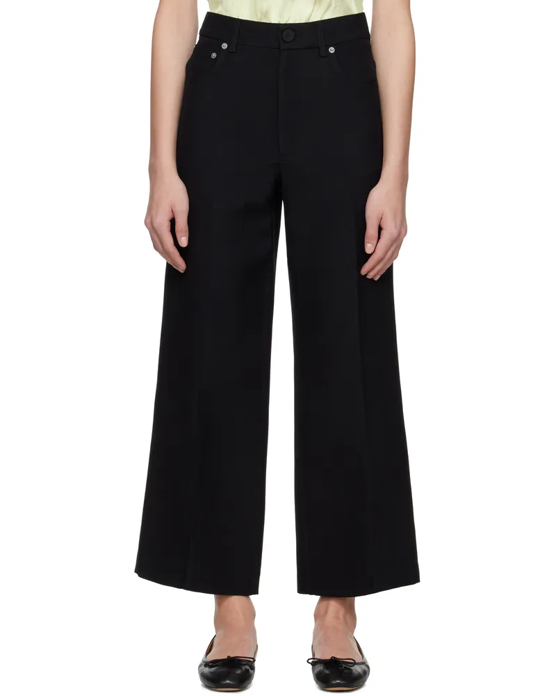 J.W.Anderson Black Cropped Tailored Trousers 999
