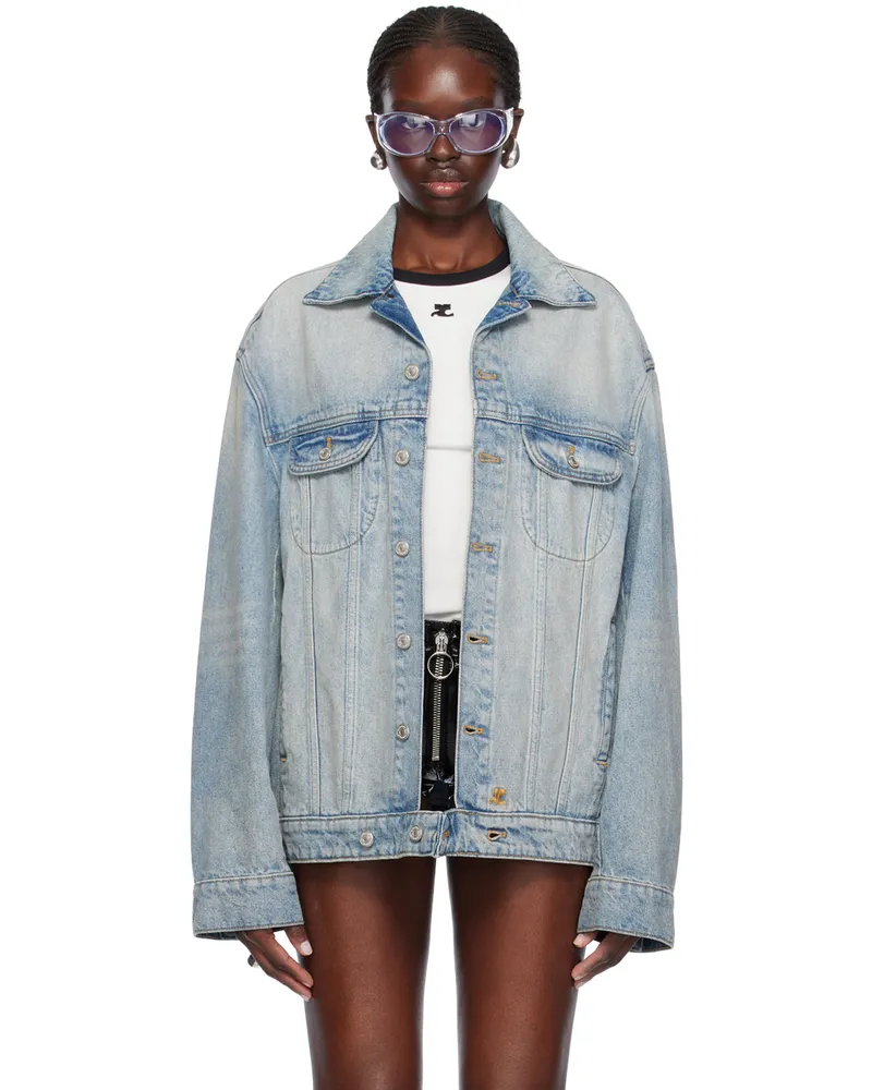 Courrèges Blue Cocoon Denim Jacket 7011
