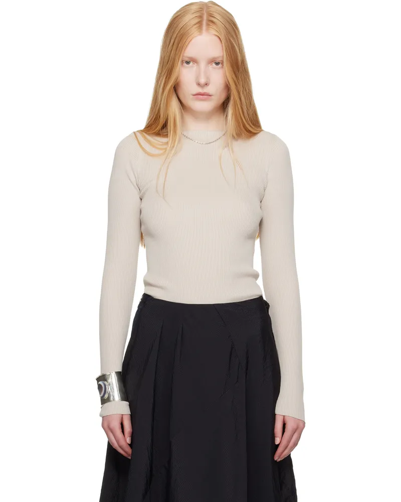 Our Legacy WORK SHOP Emporio Armani Taupe Stretto Popover Sweater Sabbia
