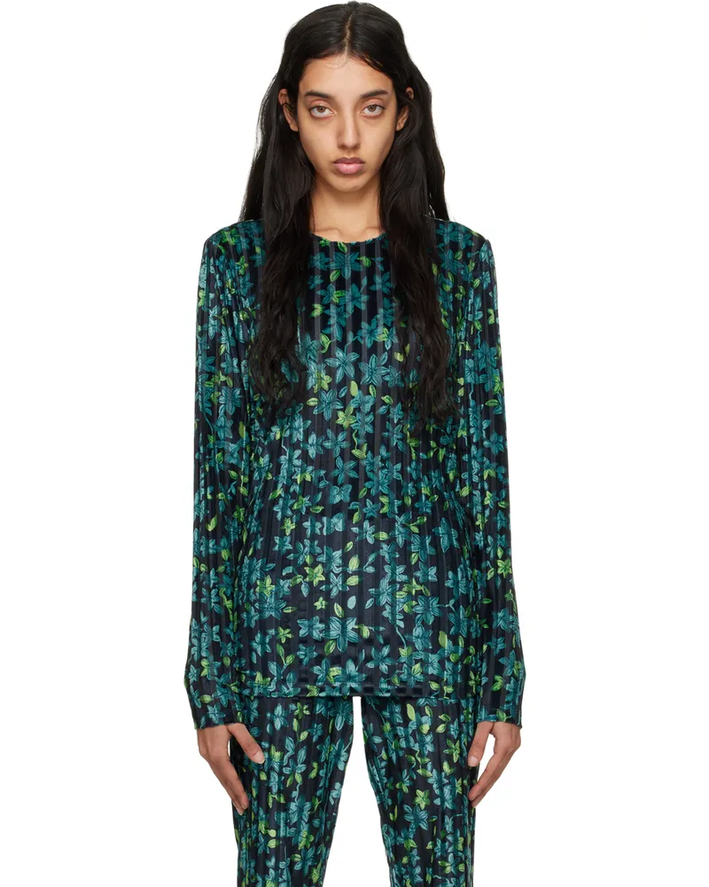 Stine Goya Black & Green Vanessa Blouse 4014