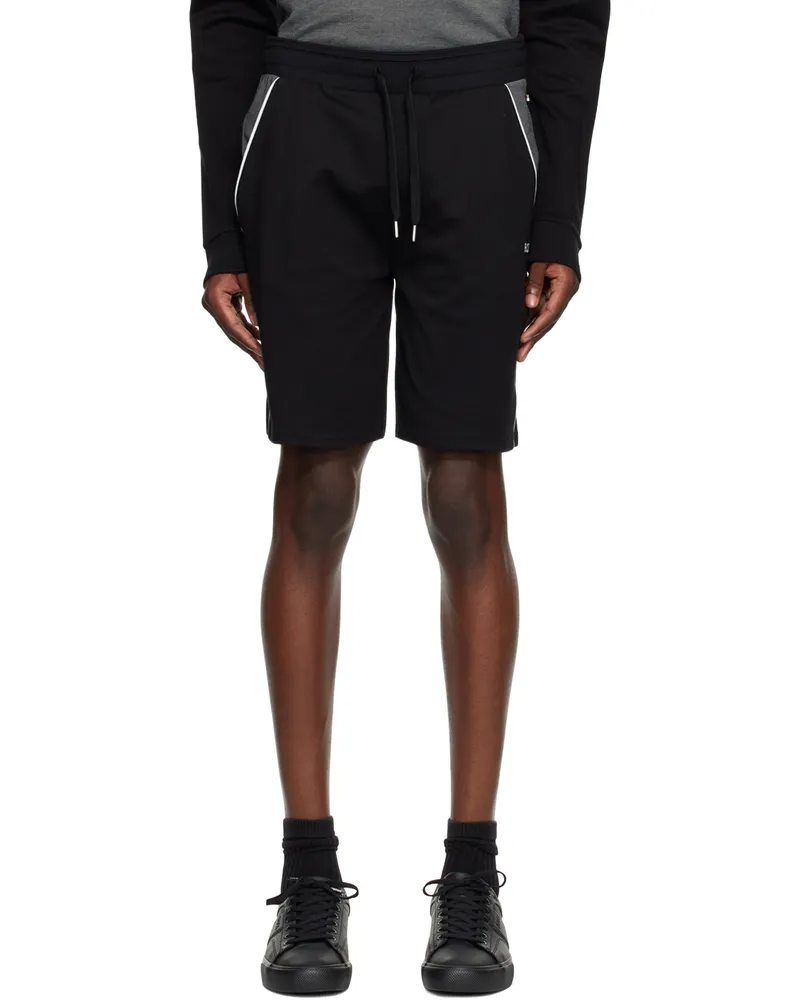 HUGO BOSS Black Embroidered Logo Shorts Black