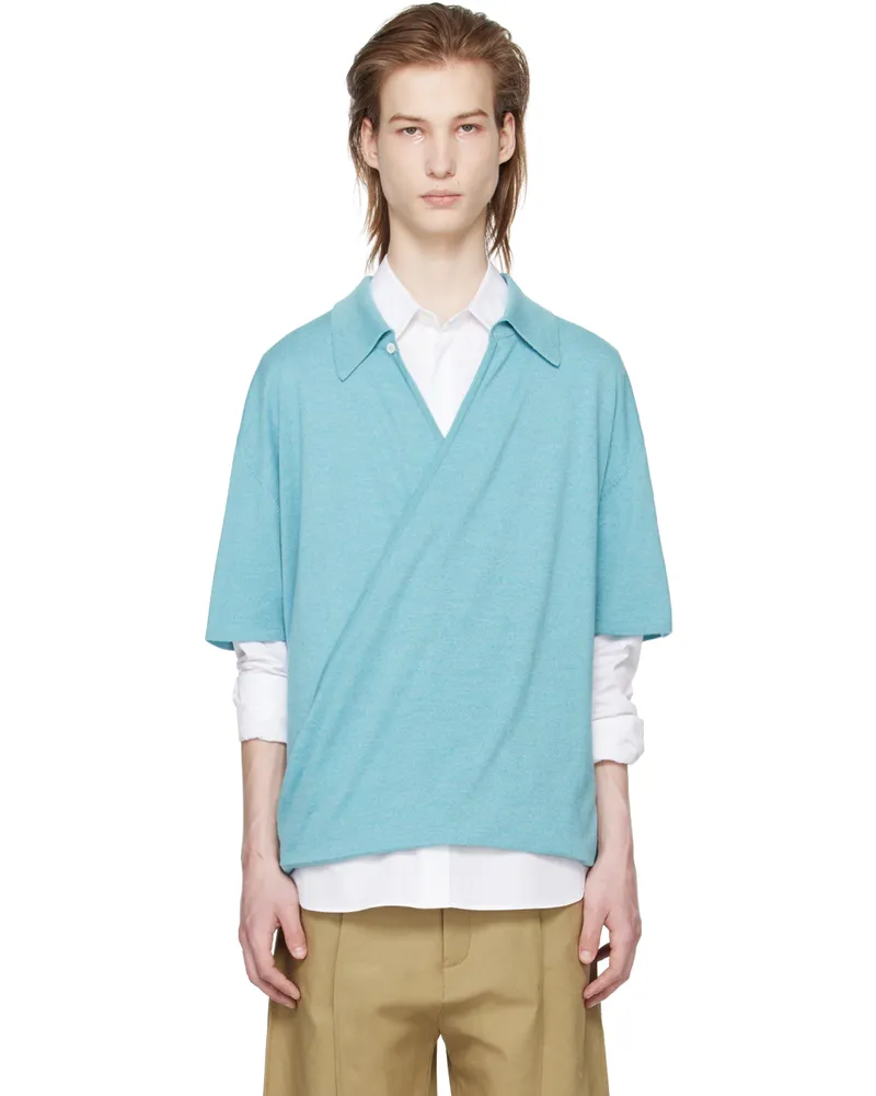 T/SEHNE SSENSE Exclusive Blue Polo Aqua
