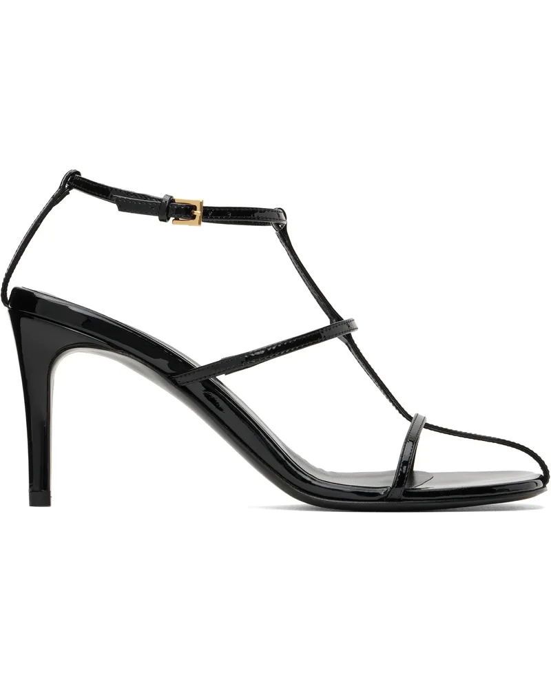 KHAITE Black Cage Heeled Sandals 200