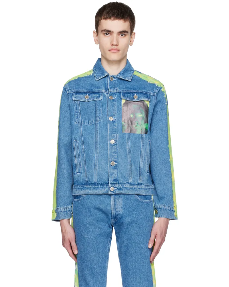 Sky High Farm Workwear Blue Quil Lemons Edition Denim Jacket Light