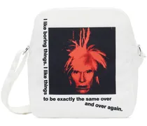 White Andy Warhol Print Messenger Bag