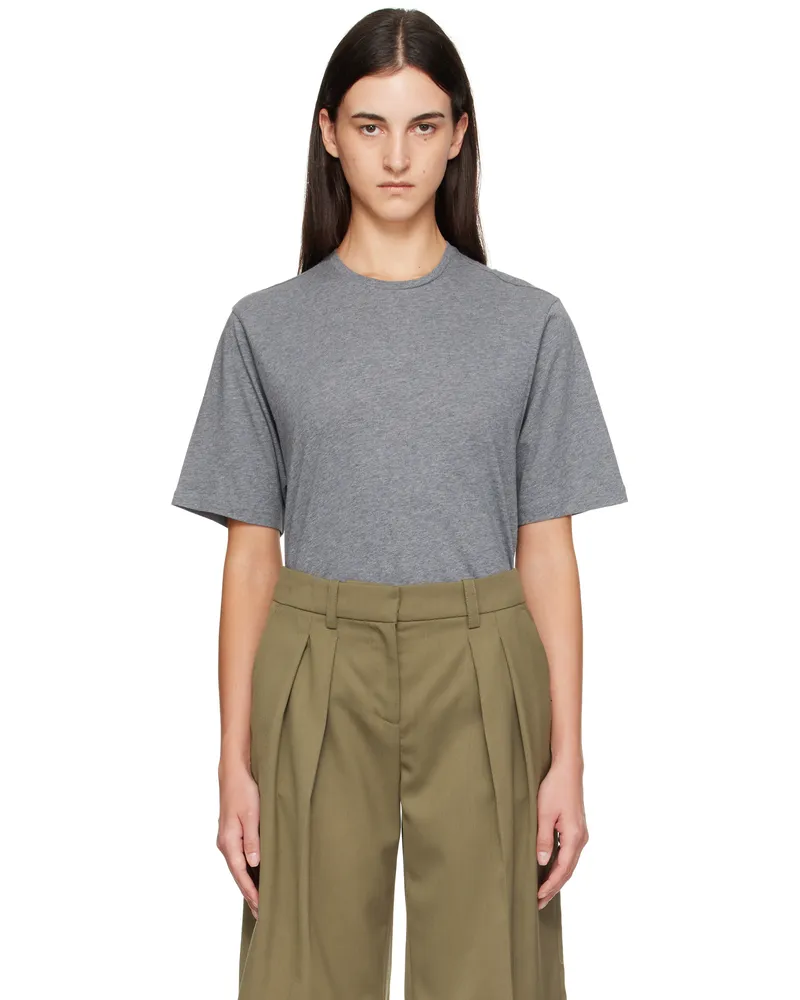 FRANKIE Shop Gray Harper Soft Organic T-shirt Dark