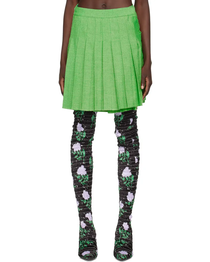 Shrimps Green Murphy Miniskirt Lime