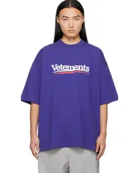 VETEMENTS Blue Campaign T-Shirt Royal