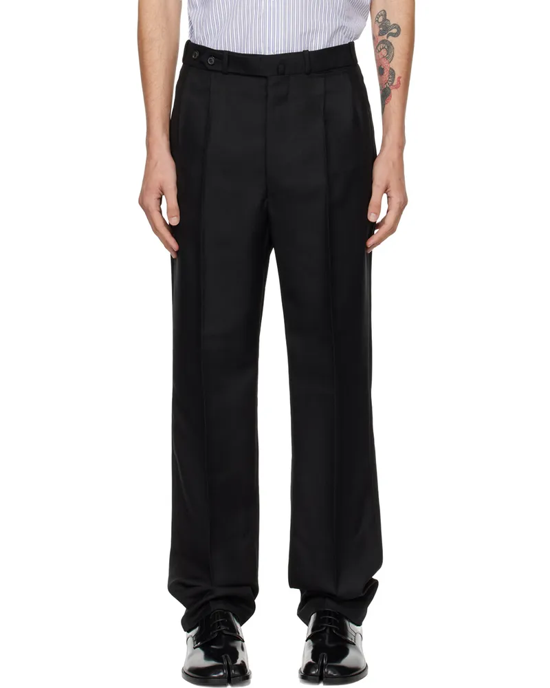 Maison Margiela Black Pleated Trousers 900