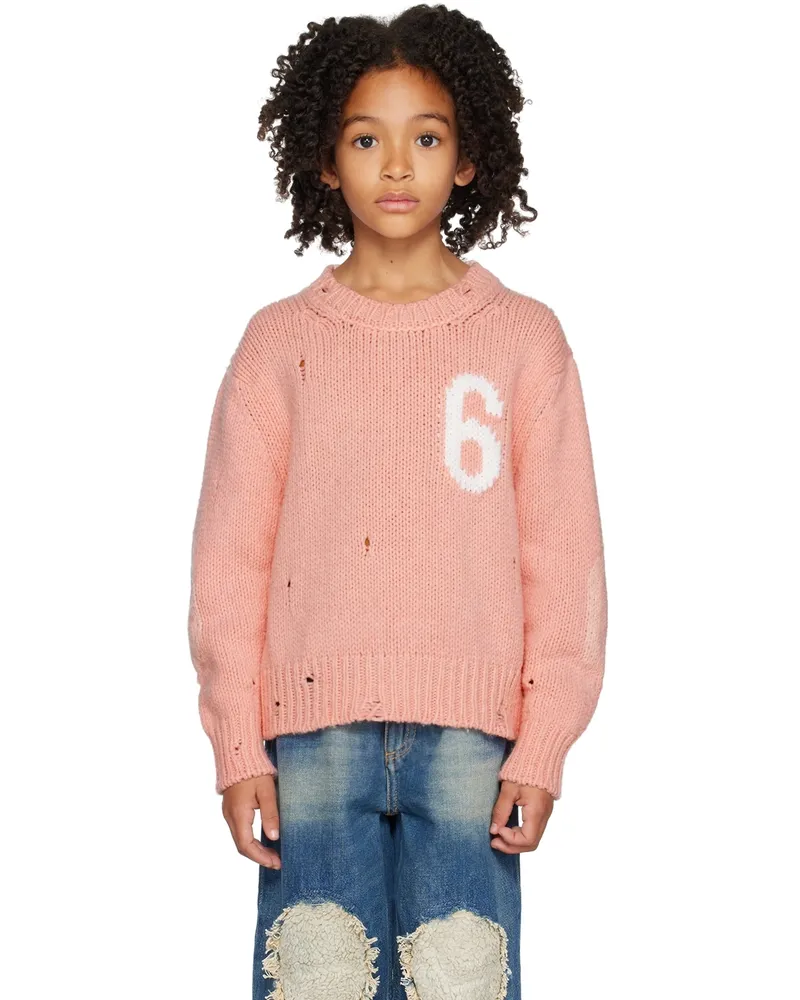 Maison Margiela Kids Pink Distressed Sweater M6302