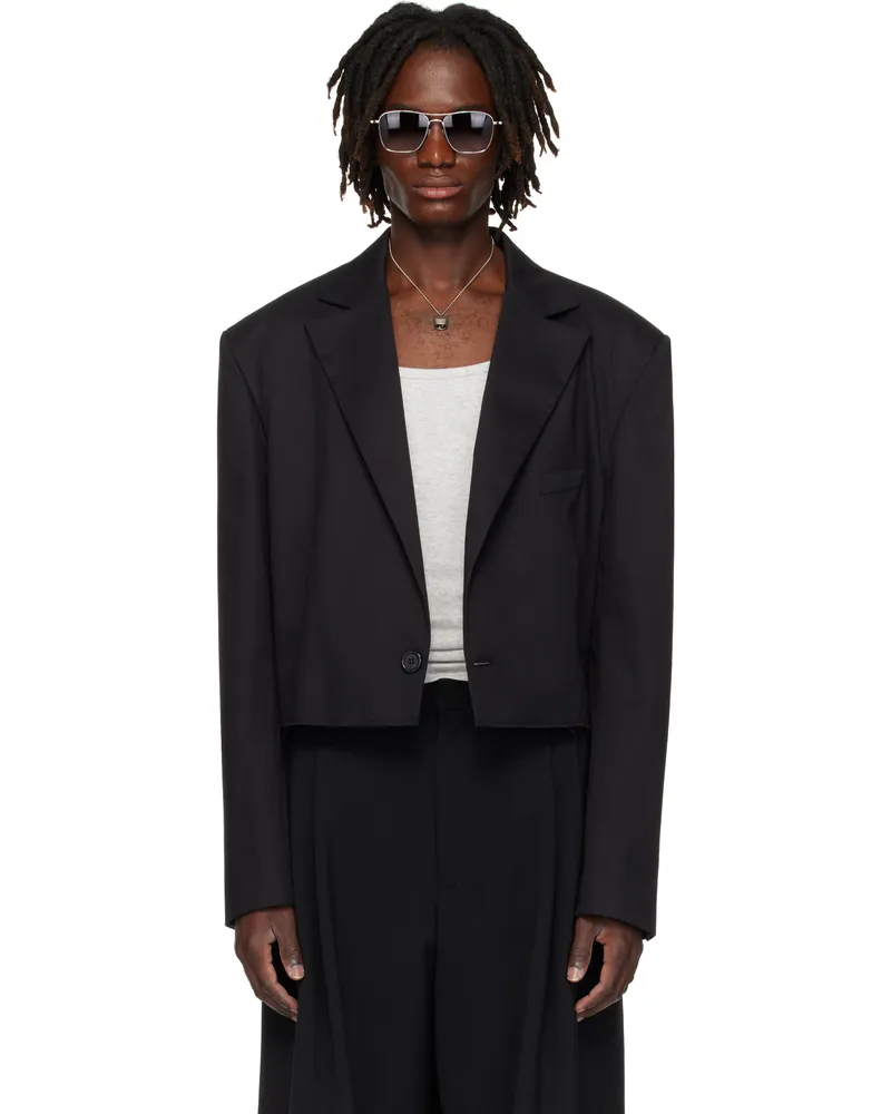 LU'U DAN Black Slashed Blazer Black