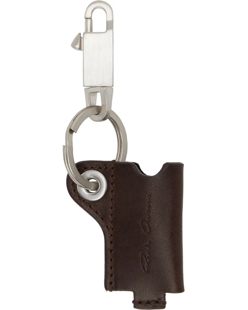 Rick Owens Silver Hollywood Mini Lighter Holder Keychain 14