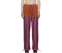 SSENSE Exclusive Brown & Purple Sweatpants
