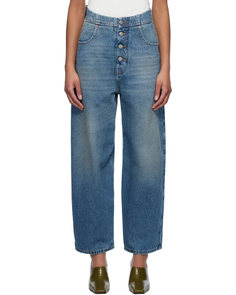 Maison Margiela Blue Button Jeans 965
