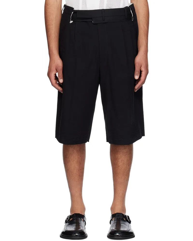 Magliano Black Raw Edge Shorts 9