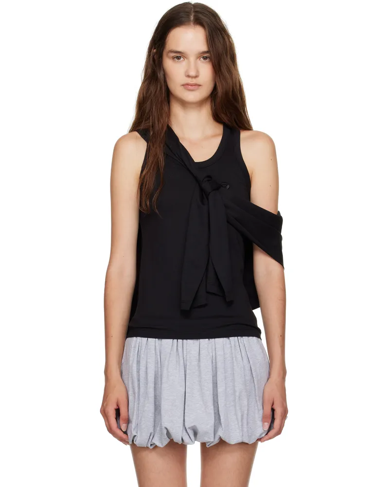 COPERNI Black Knotted Jersey Tank Top Black