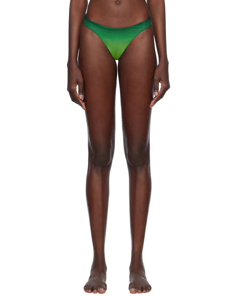 Casablanca Paris Green Gradient Bikini Bottom Green