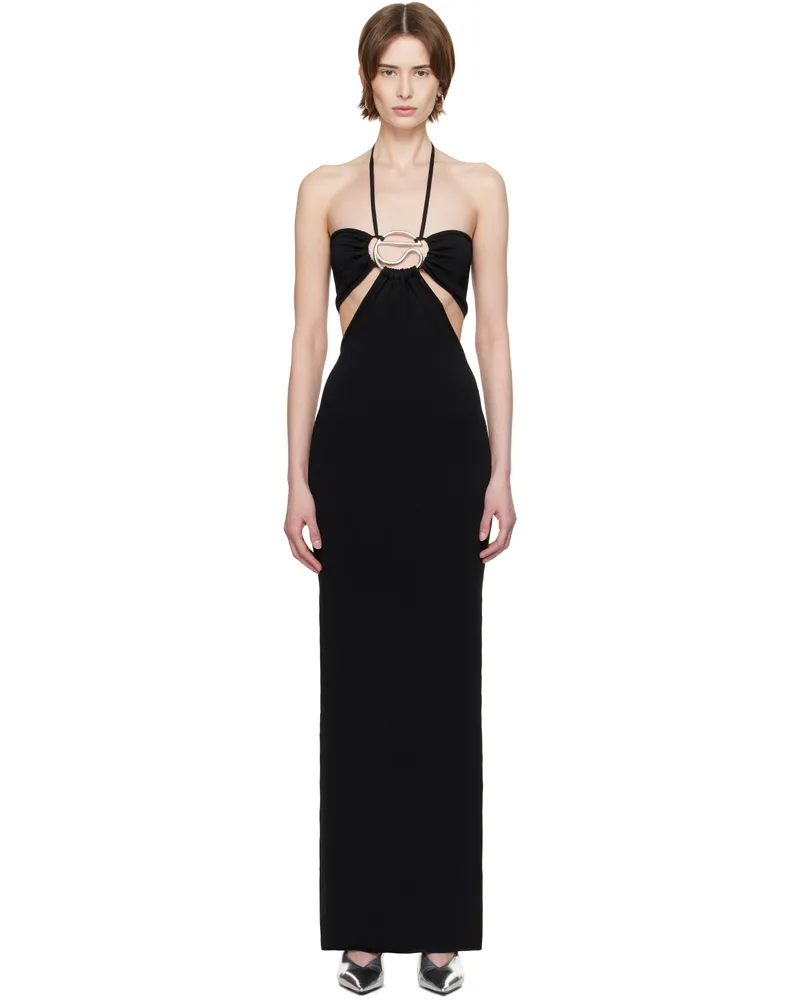 COPERNI Black Knitted Halter Maxi Dress Black