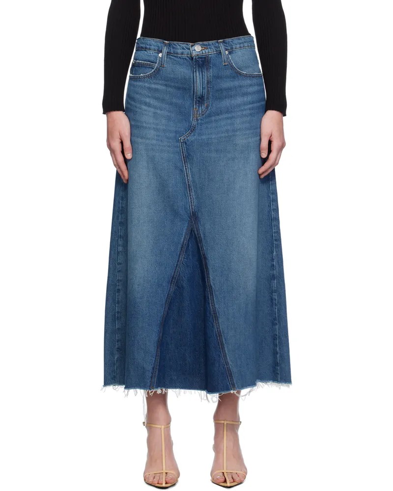 Frame Denim Blue 'The Dorothy' Denim Maxi Skirt Slowpoke
