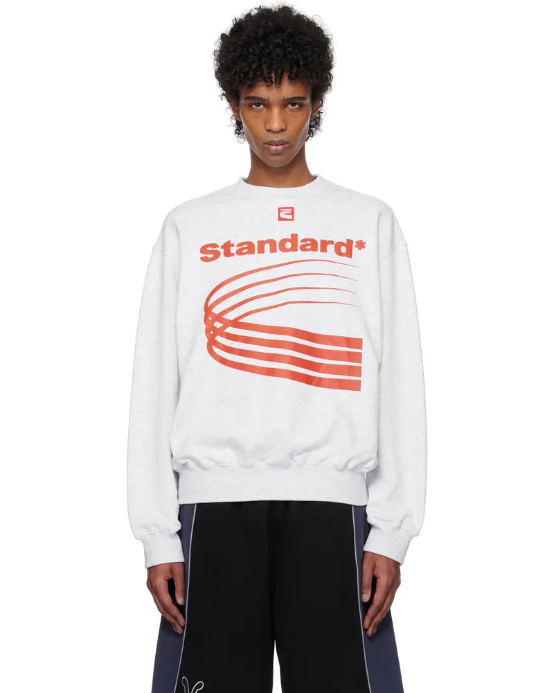 Kijun Gray 'Standard' Sweatshirt Melange_white