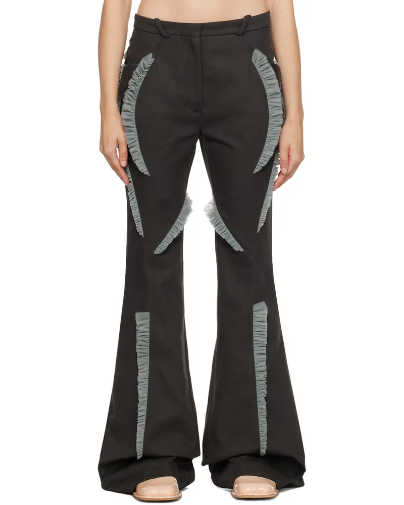 KIKO KOSTADINOV Gray Flared Trousers Slate