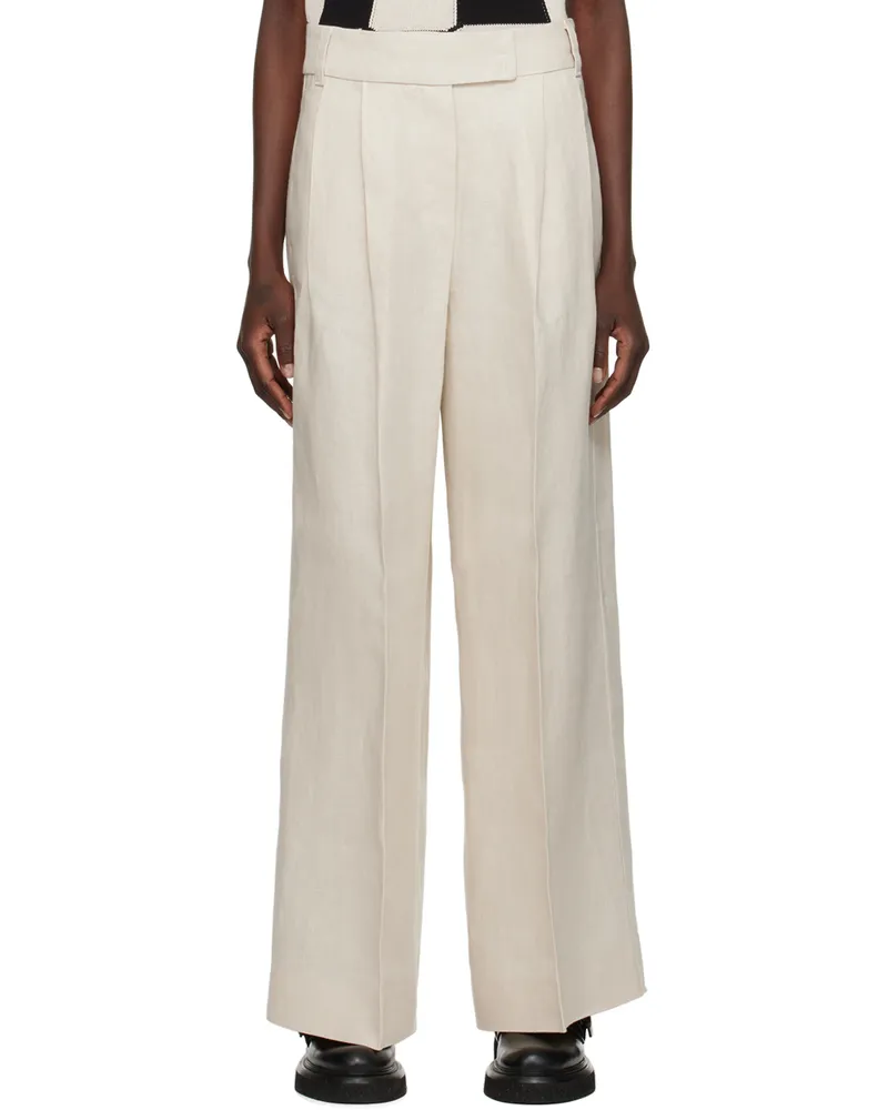 Max Mara Beige Lira Trousers 4