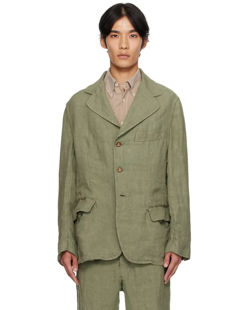 Vivienne Westwood Khaki Wreck Blazer Ss25-m404