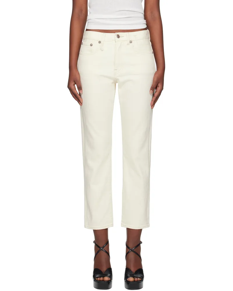 R13 Off-White Romeo Jeans Ecru
