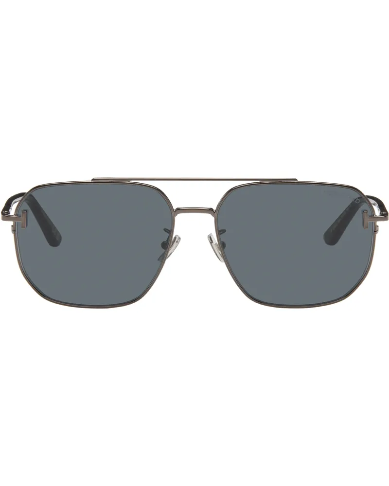 Tom Ford Gunmetal Aviator Sunglasses 08a