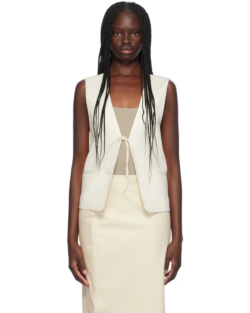 St. Agni Off-White Rouleau Vest Milk