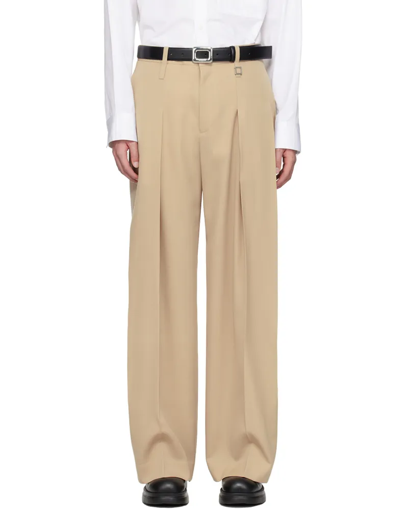 Wooyoungmi Beige Two-Tuck Trousers 907e