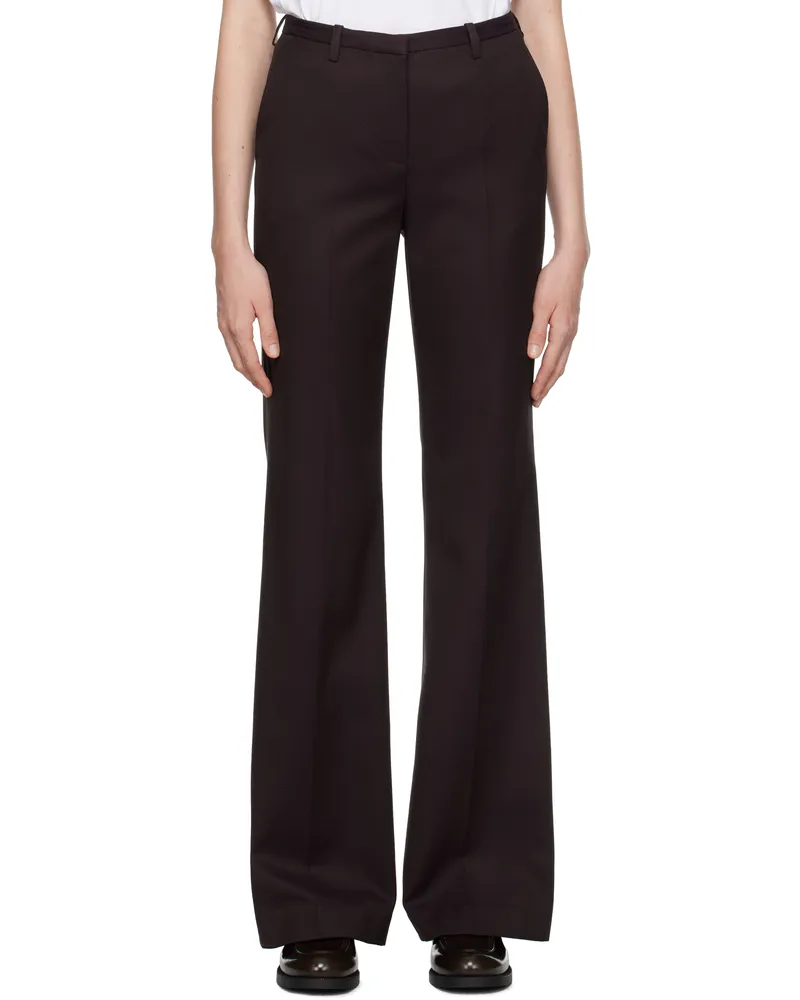 FRANKIE Shop Purple Lyra Flared Trousers Dark