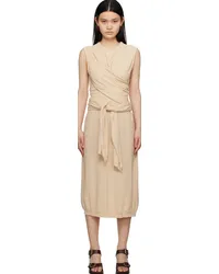 Christophe Lemaire Beige Knotted Midi Dress Whrosy