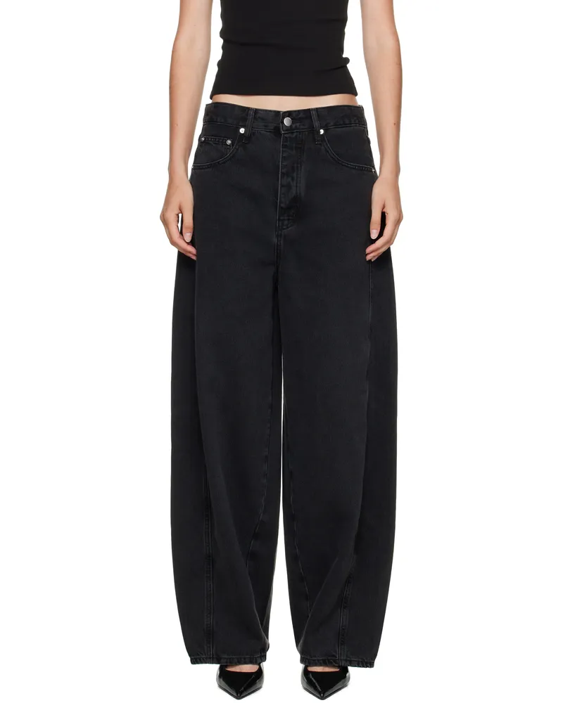 St. Agni Black Outland Denim Edition Mid Rise Balloon Jeans Washed