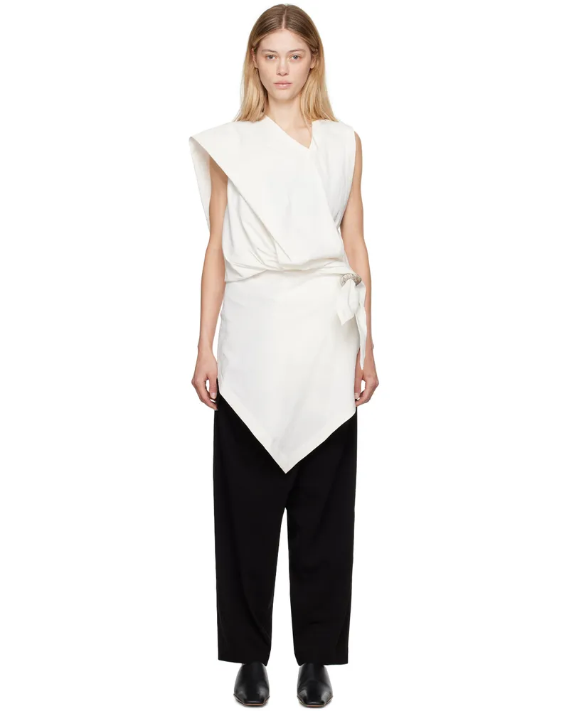 Issey Miyake White Enclothe Blouse 05