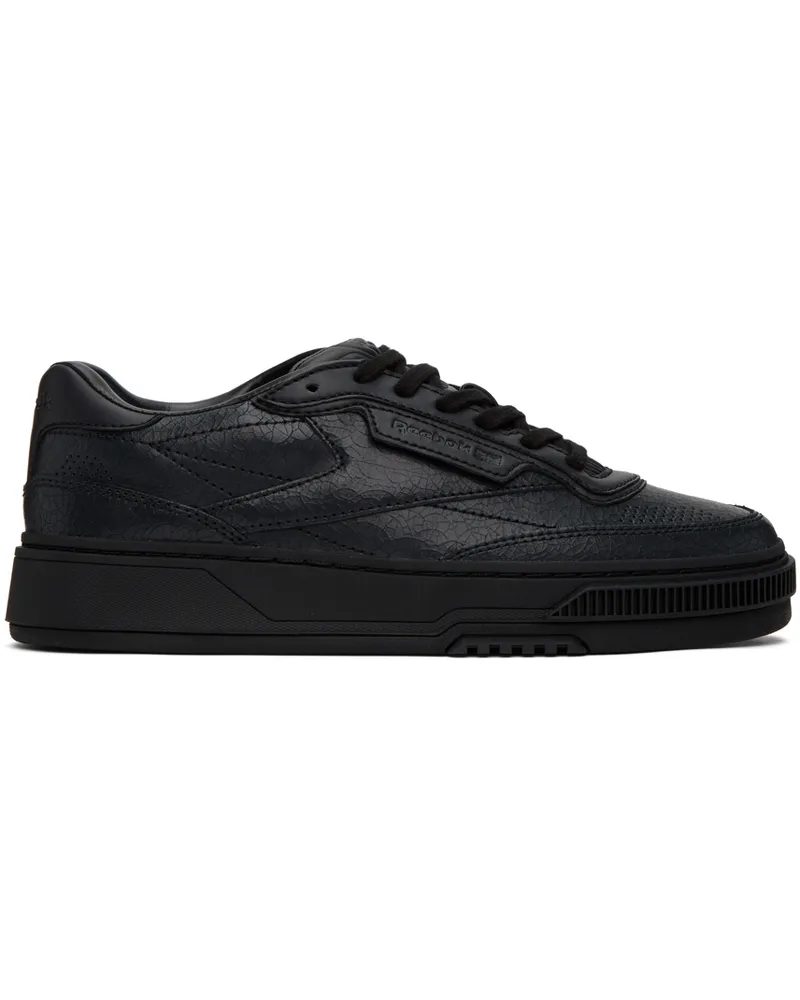 Reebok Black Club C LTD Sneakers Cracked