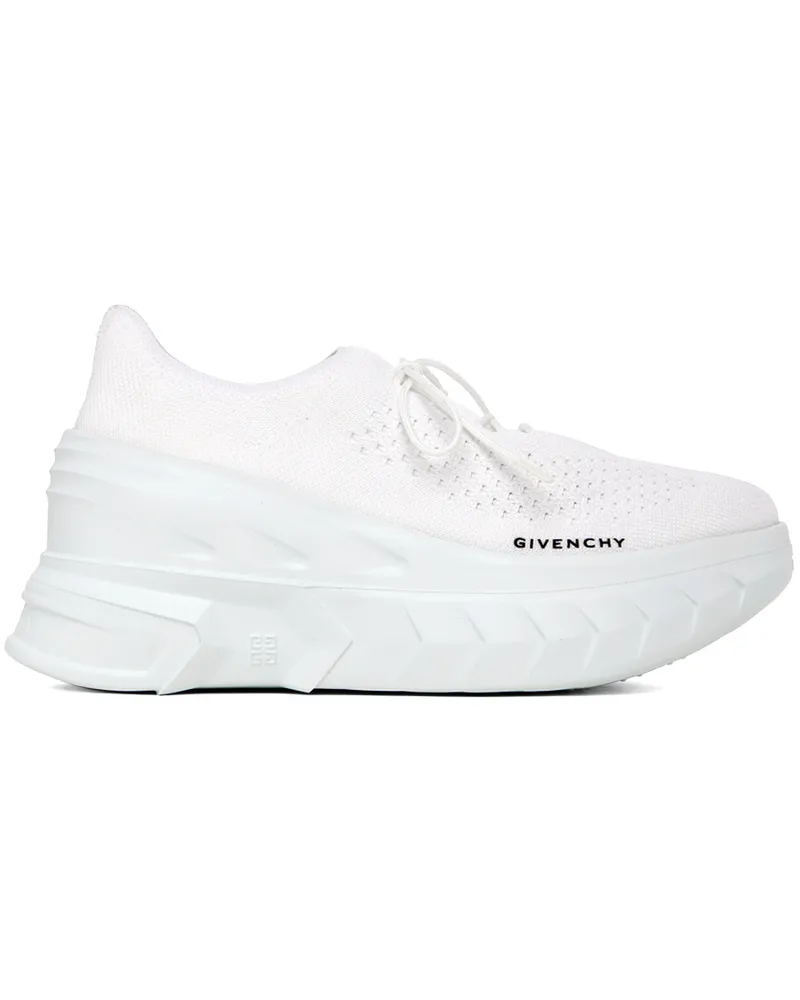 Givenchy White Marshmallow Wedge Sneakers 100-white