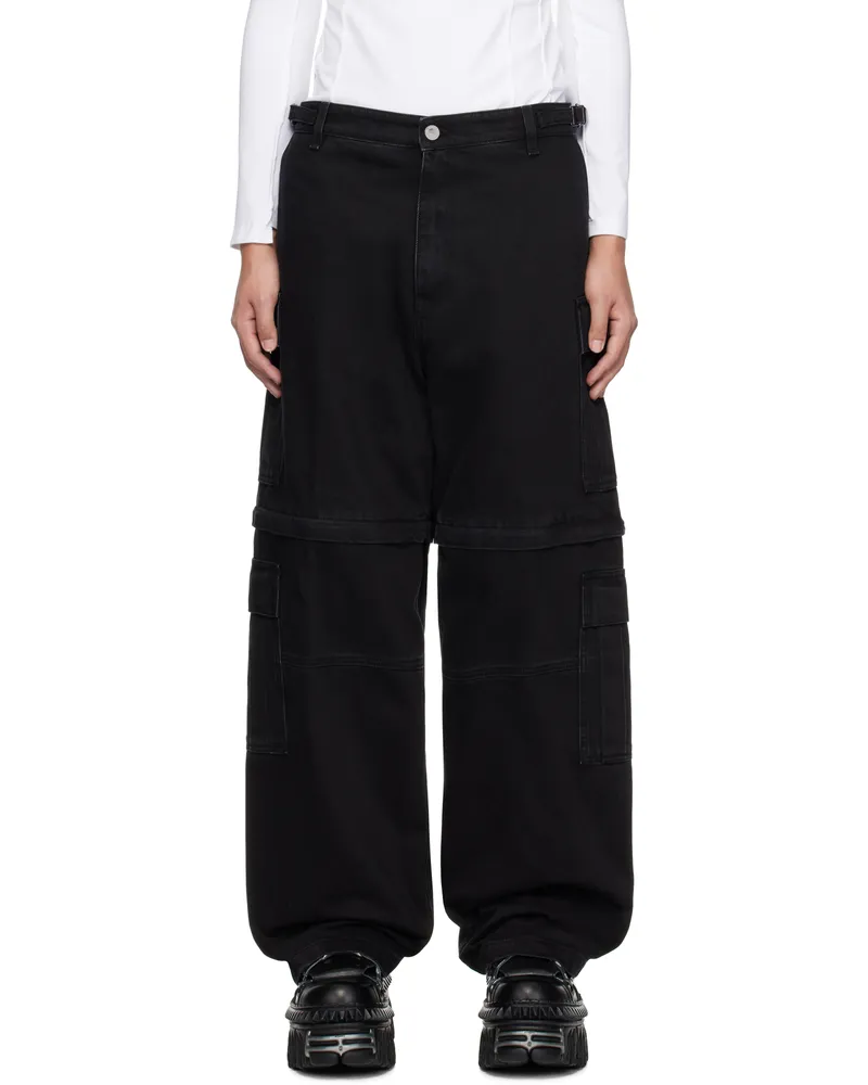 VETEMENTS Black Paneled Cargo Pants Black