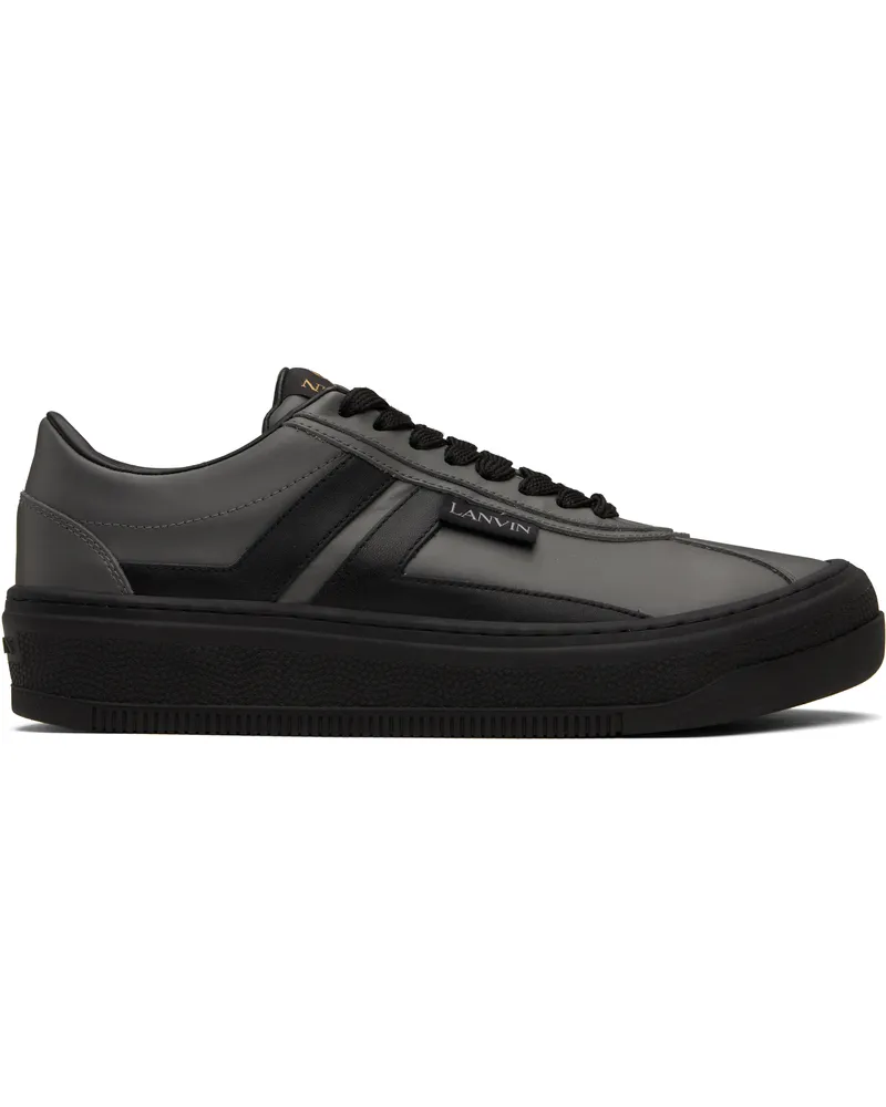 Lanvin Gray & Black 'Cash by Lanvin' Sneakers Steel