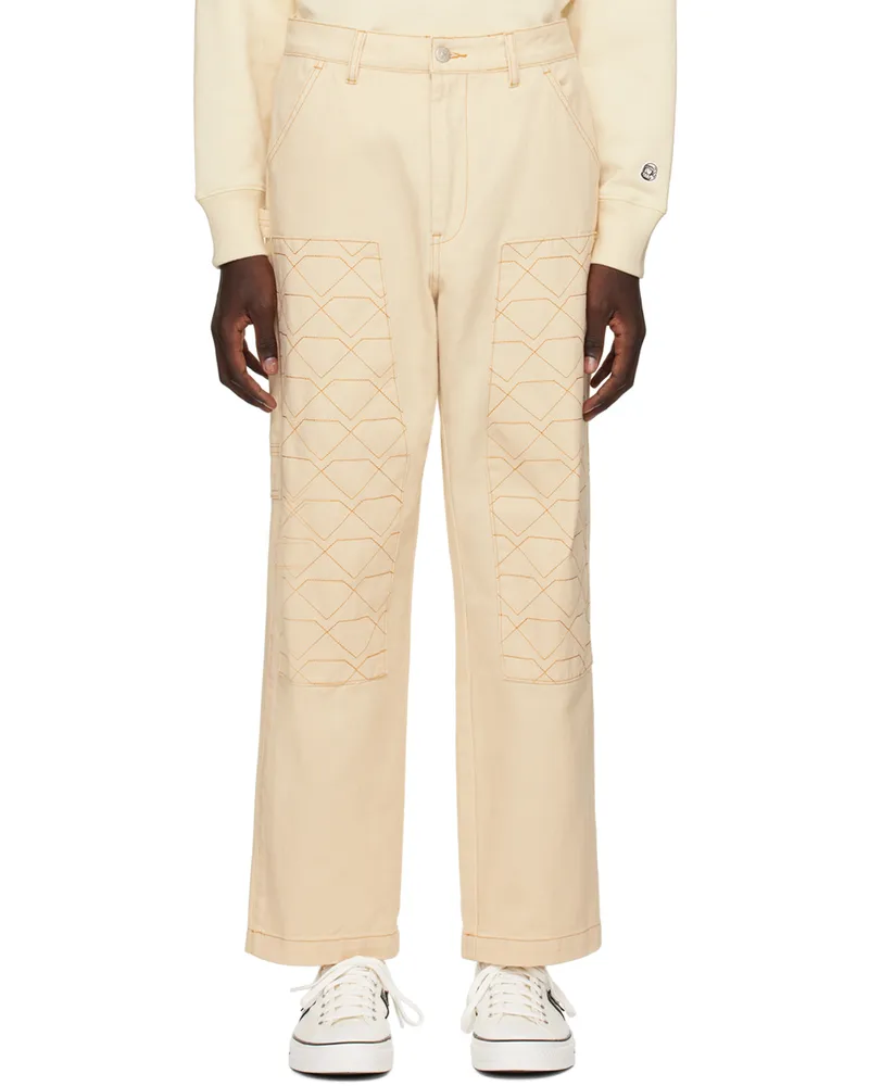 Billionaire Boys Club Beige Diamonds & Dollars Trousers Off-white