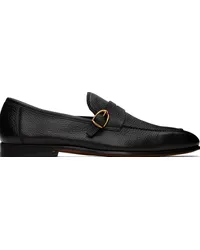 Tom Ford Black Grain Dover Buckle Loafers Black