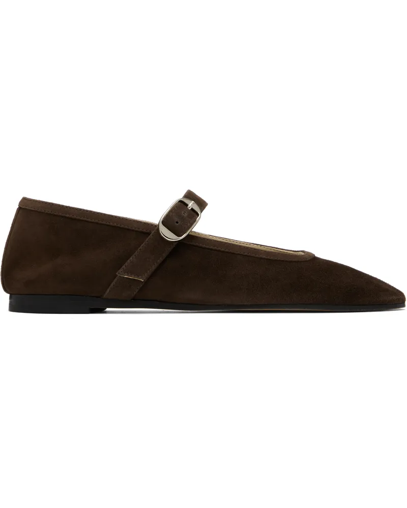 Le Monde Béryl Brown Mary Jane Ballerina Flats Chocolate