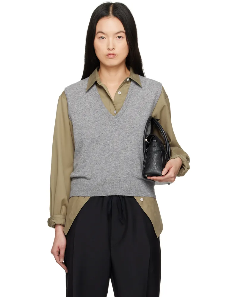 Maison Margiela Gray Knit Vest 858m