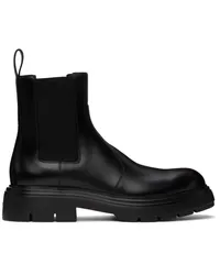 Ferragamo Black Embossed Chelsea Boots Nero